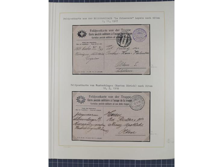 1859/1975 (ca.), postfrische/ungebrauchte und gestempelte Themensammlung “Der imperialistische Weltkrieg 1914/18”, inkl. Kolo