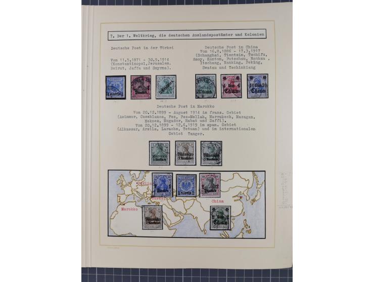 1859/1975 (ca.), postfrische/ungebrauchte und gestempelte Themensammlung “Der imperialistische Weltkrieg 1914/18”, inkl. Kolo