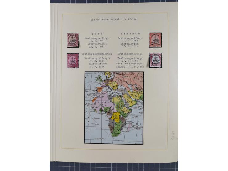 1859/1975 (ca.), postfrische/ungebrauchte und gestempelte Themensammlung “Der imperialistische Weltkrieg 1914/18”, inkl. Kolo