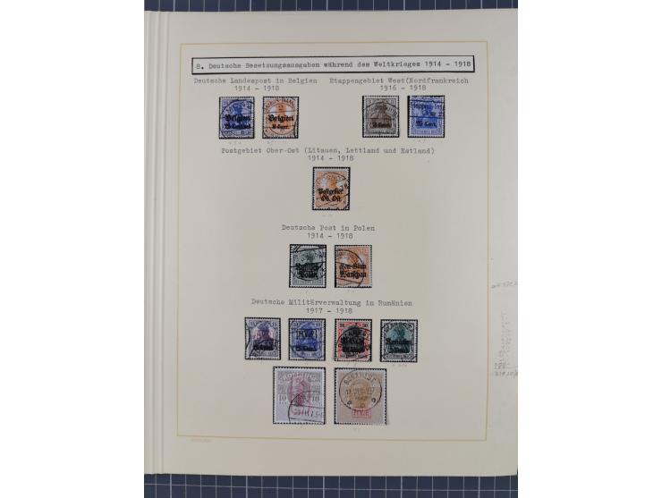 1859/1975 (ca.), postfrische/ungebrauchte und gestempelte Themensammlung “Der imperialistische Weltkrieg 1914/18”, inkl. Kolo