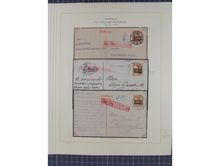 1859/1975 (ca.), postfrische/ungebrauchte und gestempelte Themensammlung “Der imperialistische Weltkrieg 1914/18”, inkl. Kolo