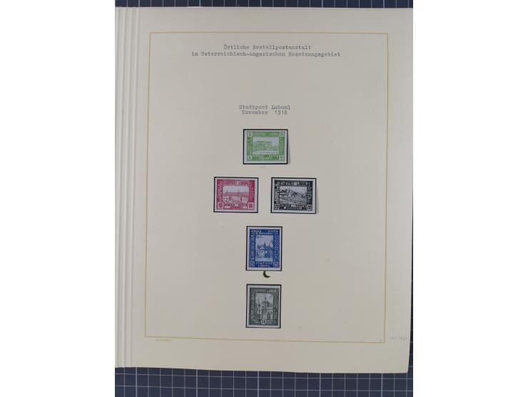 1859/1975 (ca.), postfrische/ungebrauchte und gestempelte Themensammlung “Der imperialistische Weltkrieg 1914/18”, inkl. Kolo