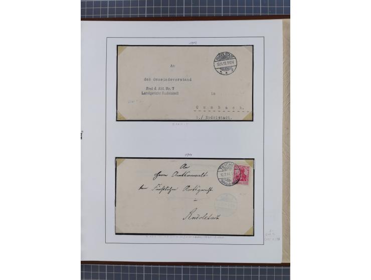 1859/1975 (ca.), postfrische/ungebrauchte und gestempelte Themensammlung “Der imperialistische Weltkrieg 1914/18”, inkl. Kolo