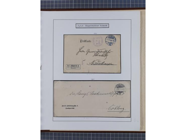 1859/1975 (ca.), postfrische/ungebrauchte und gestempelte Themensammlung “Der imperialistische Weltkrieg 1914/18”, inkl. Kolo