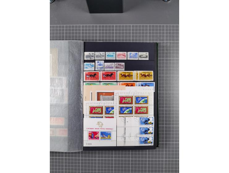 1872/1980 (ca.), mint never hinged/unused and used collection, including officials and postage dues, together with some souve