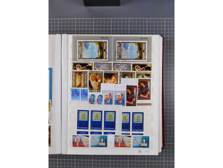 1960/76, mint never hinged/unused and used collection, two albums of imperforated issues, with most miniature and souvenir sh