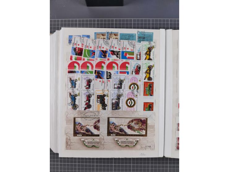 1960/76, mint never hinged/unused and used collection, two albums of imperforated issues, with most miniature and souvenir sh