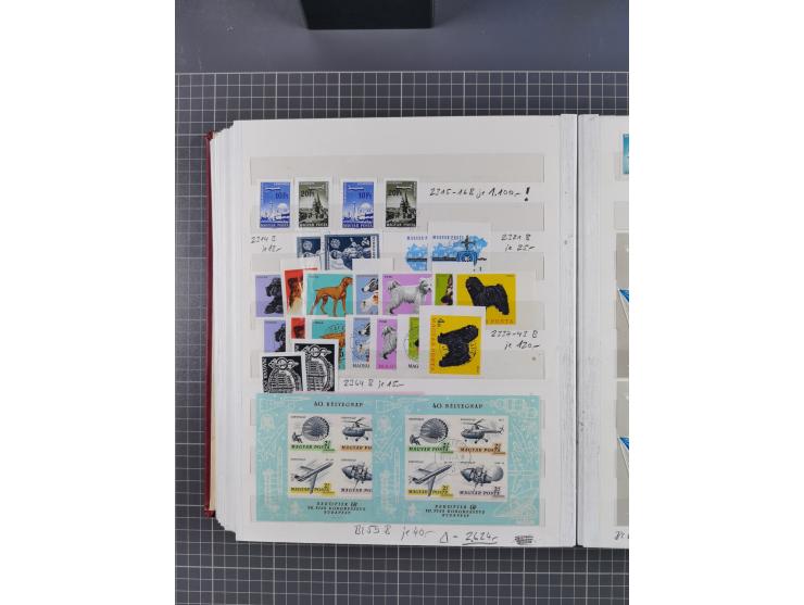 1960/76, mint never hinged/unused and used collection, two albums of imperforated issues, with most miniature and souvenir sh