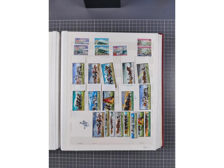 1960/76, mint never hinged/unused and used collection, two albums of imperforated issues, with most miniature and souvenir sh