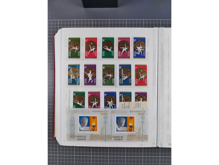 1960/76, mint never hinged/unused and used collection, two albums of imperforated issues, with most miniature and souvenir sh