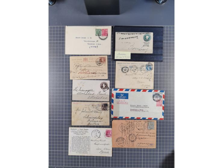 1845/1970, over 100 covers &amp; cards starting pre-philatelic letter with red oval India, Srinagar and Patiala States, regis