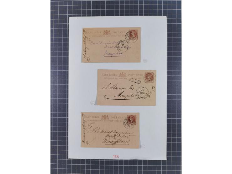 1845/1970, over 100 covers &amp; cards starting pre-philatelic letter with red oval India, Srinagar and Patiala States, regis