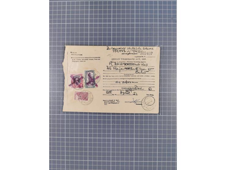 1845/1970, over 100 covers &amp; cards starting pre-philatelic letter with red oval India, Srinagar and Patiala States, regis