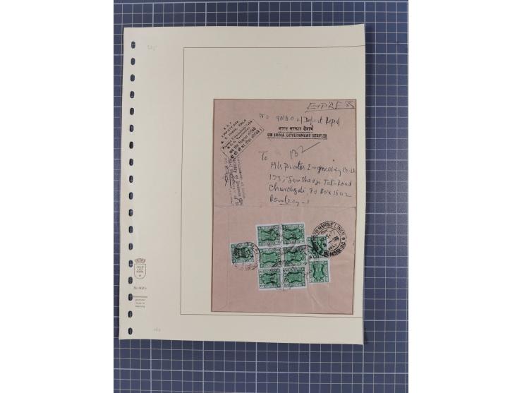 1845/1970, over 100 covers &amp; cards starting pre-philatelic letter with red oval India, Srinagar and Patiala States, regis