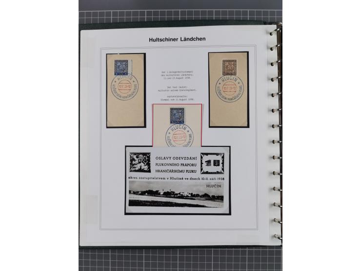 1920/45, HLUCIN - 'Hultschiner Ländchen' collection on 30 album leaves in album, starting with first Czechoslovakian post 4.2