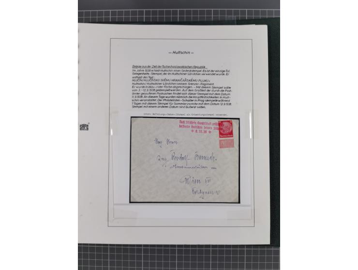 1920/45, HLUCIN - 'Hultschiner Ländchen' collection on 30 album leaves in album, starting with first Czechoslovakian post 4.2