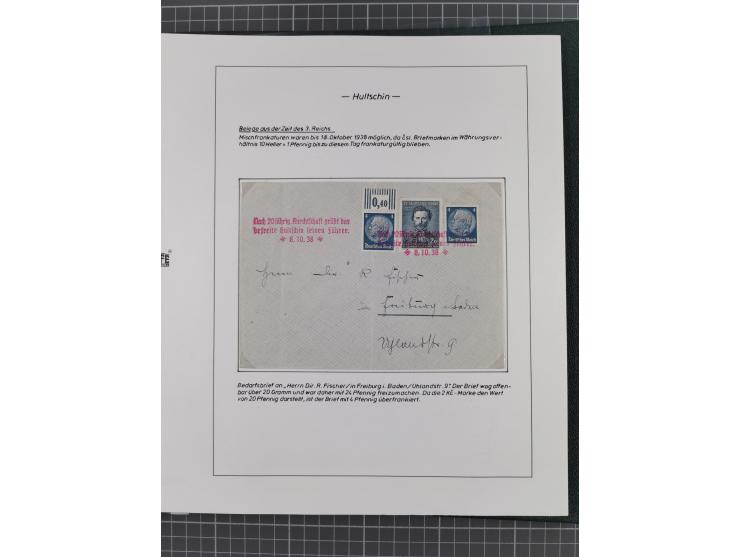 1920/45, HLUCIN - 'Hultschiner Ländchen' collection on 30 album leaves in album, starting with first Czechoslovakian post 4.2