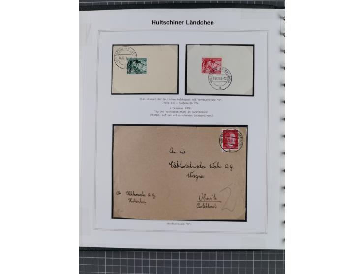 1920/45, HLUCIN - 'Hultschiner Ländchen' collection on 30 album leaves in album, starting with first Czechoslovakian post 4.2