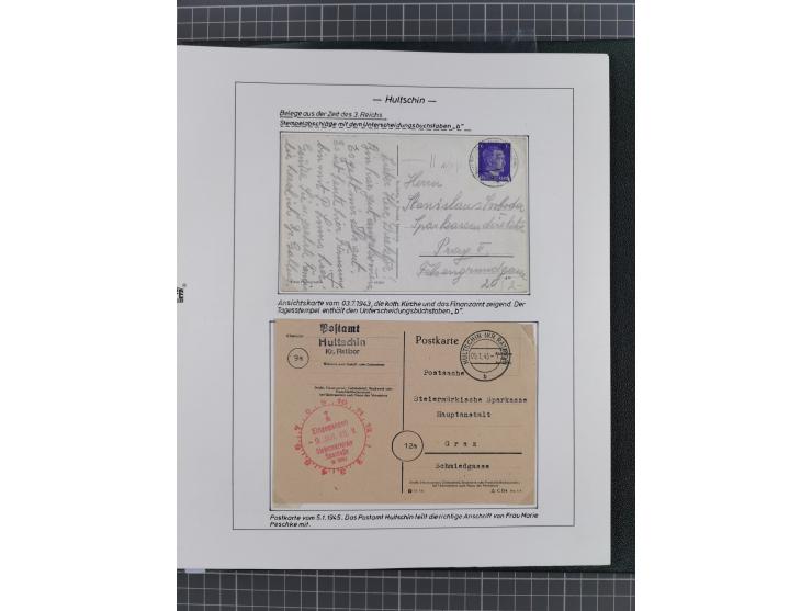 1920/45, HLUCIN - 'Hultschiner Ländchen' collection on 30 album leaves in album, starting with first Czechoslovakian post 4.2