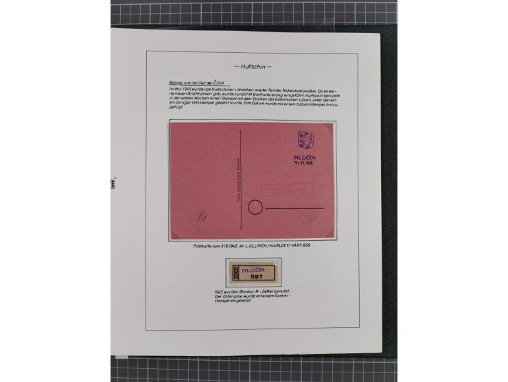 1920/45, HLUCIN - 'Hultschiner Ländchen' collection on 30 album leaves in album, starting with first Czechoslovakian post 4.2