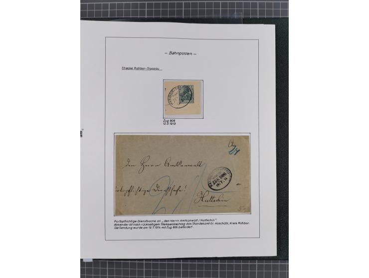 1920/45, HLUCIN - 'Hultschiner Ländchen' collection on 30 album leaves in album, starting with first Czechoslovakian post 4.2