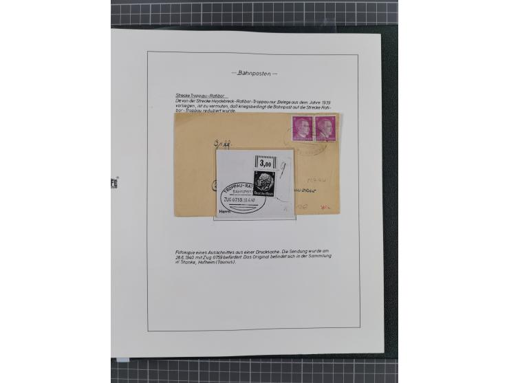 1920/45, HLUCIN - 'Hultschiner Ländchen' collection on 30 album leaves in album, starting with first Czechoslovakian post 4.2