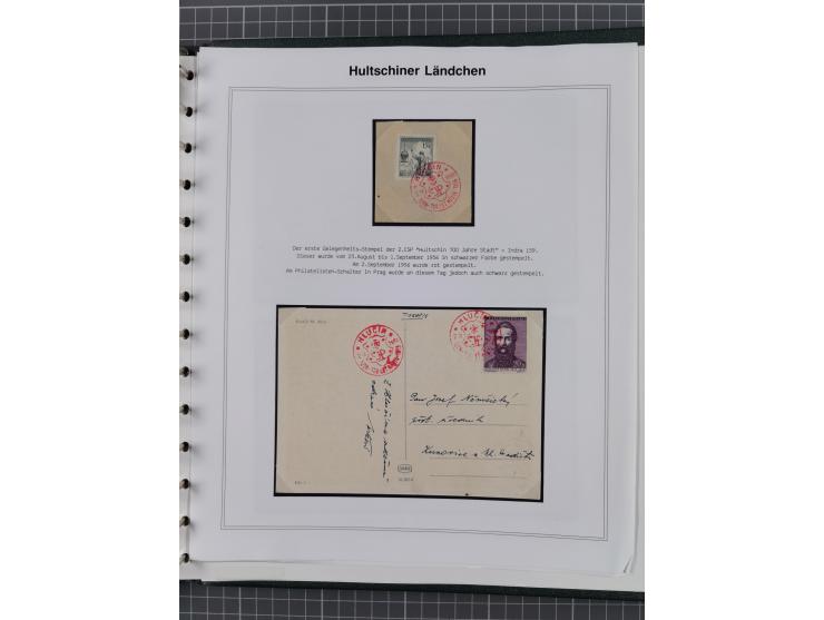 1920/45, HLUCIN - 'Hultschiner Ländchen' collection on 30 album leaves in album, starting with first Czechoslovakian post 4.2