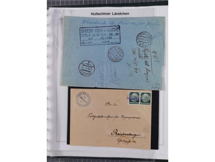 1920/45, HLUCIN - 'Hultschiner Ländchen' collection on 30 album leaves in album, starting with first Czechoslovakian post 4.2