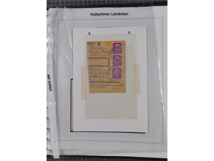 1920/45, HLUCIN - 'Hultschiner Ländchen' collection on 30 album leaves in album, starting with first Czechoslovakian post 4.2