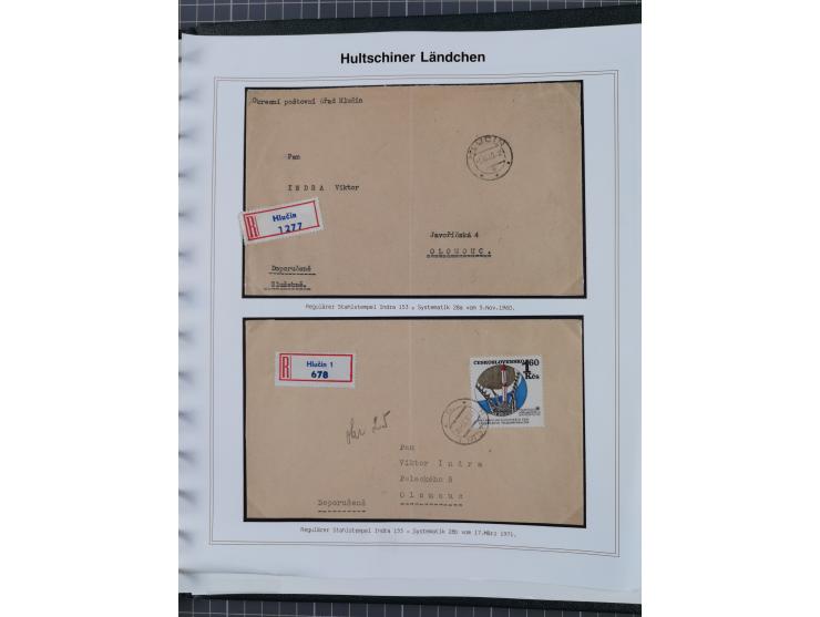 1920/45, HLUCIN - 'Hultschiner Ländchen' collection on 30 album leaves in album, starting with first Czechoslovakian post 4.2