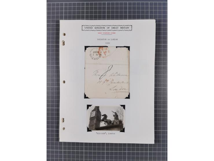 1777/1849, 17 envelopes including red and black bishop marks, No.1 cancellation on penny post envelope Windsor to Brighton, C