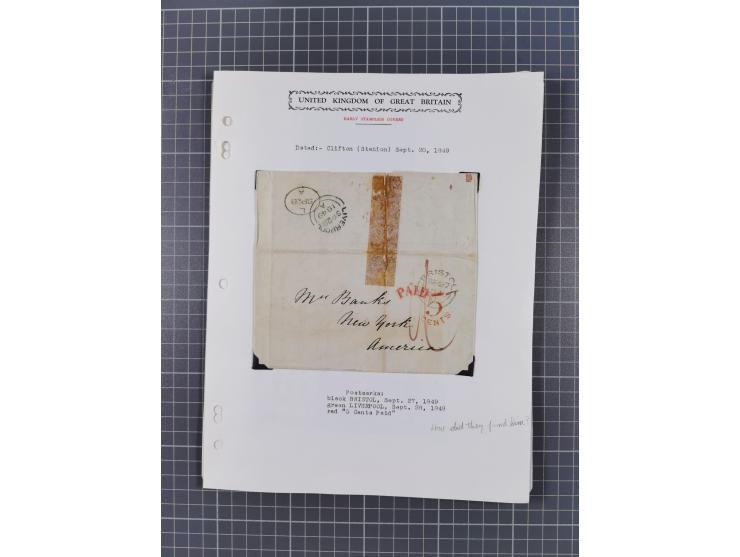 1777/1849, 17 envelopes including red and black bishop marks, No.1 cancellation on penny post envelope Windsor to Brighton, C