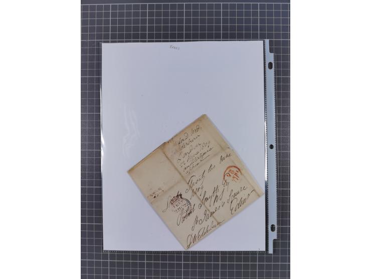 1777/1849, 17 envelopes including red and black bishop marks, No.1 cancellation on penny post envelope Windsor to Brighton, C