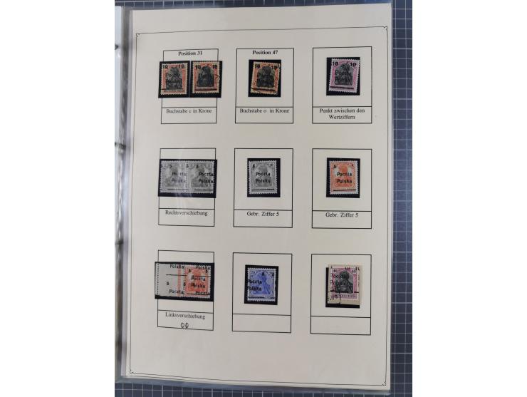 1918/19, interesting, unused/mint never hinged/used collection “Germania overprint issues,” including local issues with bette