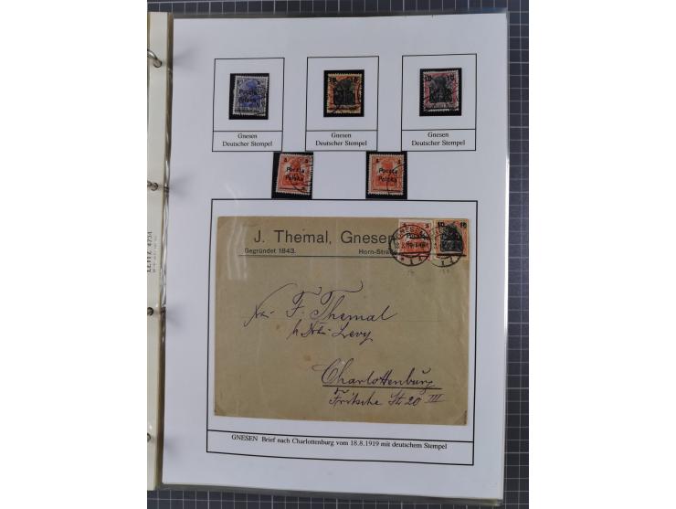 1918/19, interesting, unused/mint never hinged/used collection “Germania overprint issues,” including local issues with bette