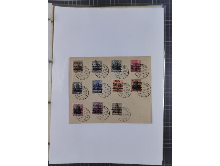 1918/19, interesting, unused/mint never hinged/used collection “Germania overprint issues,” including local issues with bette