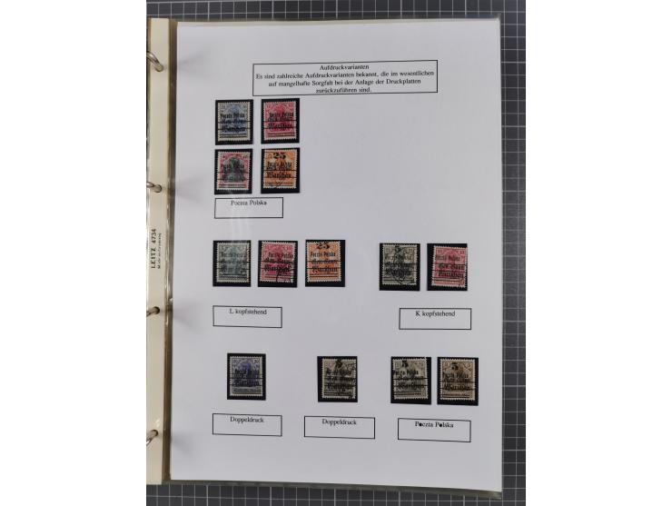 1918/19, interesting, unused/mint never hinged/used collection “Germania overprint issues,” including local issues with bette