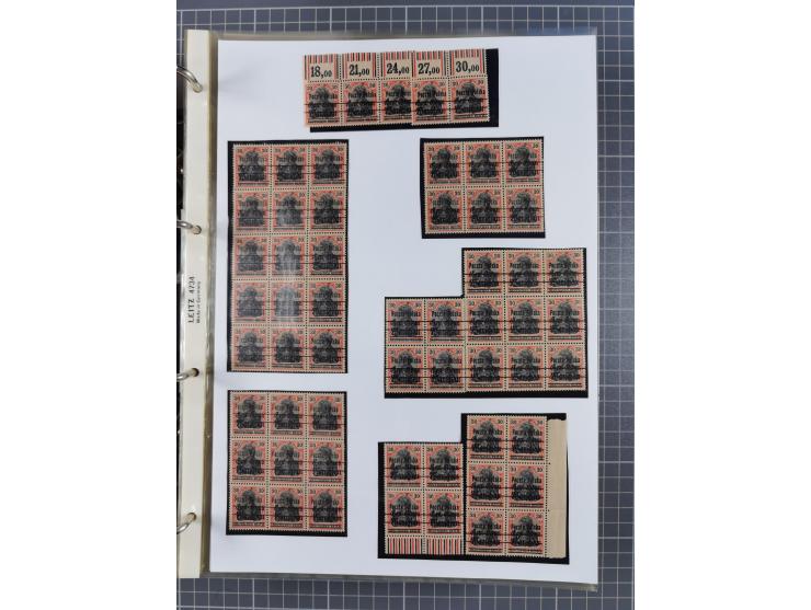 1918/19, interesting, unused/mint never hinged/used collection “Germania overprint issues,” including local issues with bette