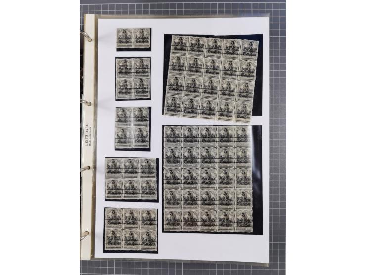 1918/19, interesting, unused/mint never hinged/used collection “Germania overprint issues,” including local issues with bette