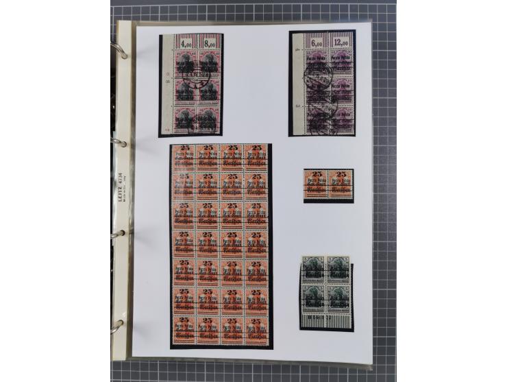 1918/19, interesting, unused/mint never hinged/used collection “Germania overprint issues,” including local issues with bette