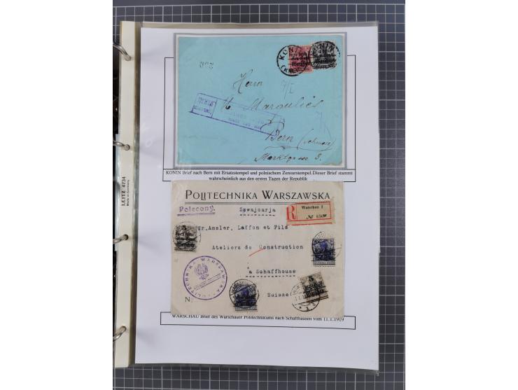 1918/19, interesting, unused/mint never hinged/used collection “Germania overprint issues,” including local issues with bette