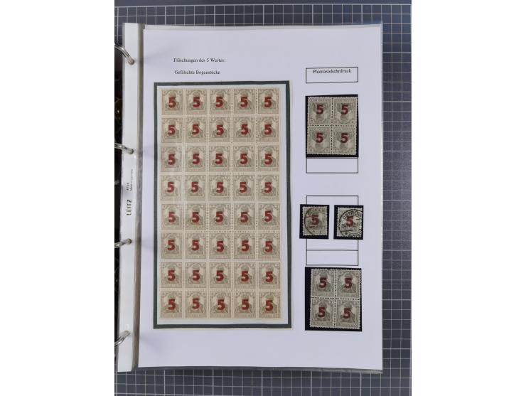 1918/19, interesting, unused/mint never hinged/used collection “Germania overprint issues,” including local issues with bette