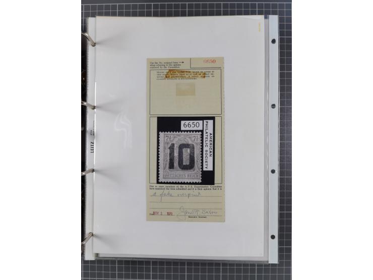 1918/19, interesting, unused/mint never hinged/used collection “Germania overprint issues,” including local issues with bette
