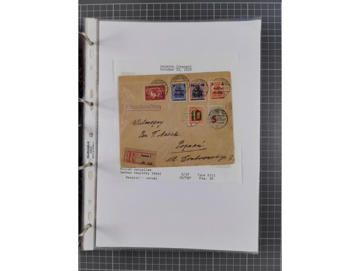 1918/19, interesting, unused/mint never hinged/used collection “Germania overprint issues,” including local issues with bette