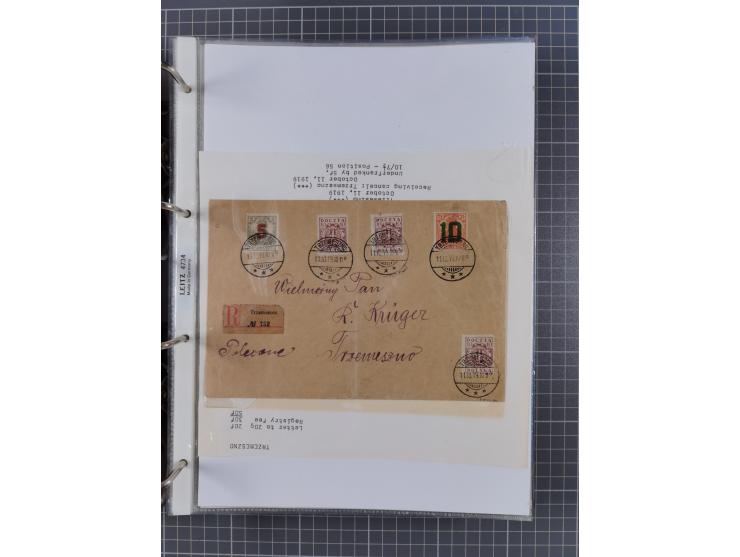 1918/19, interesting, unused/mint never hinged/used collection “Germania overprint issues,” including local issues with bette