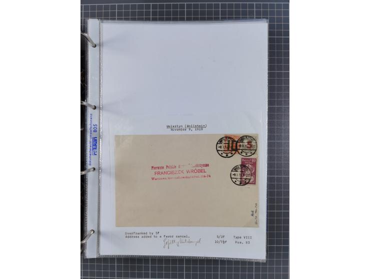 1918/19, interesting, unused/mint never hinged/used collection “Germania overprint issues,” including local issues with bette