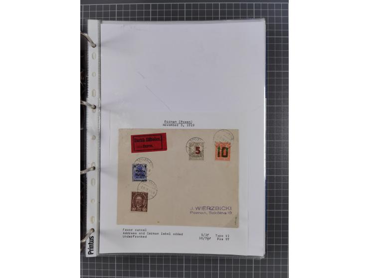 1918/19, interesting, unused/mint never hinged/used collection “Germania overprint issues,” including local issues with bette