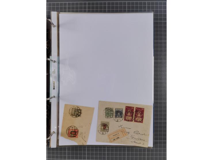 1918/19, interesting, unused/mint never hinged/used collection “Germania overprint issues,” including local issues with bette