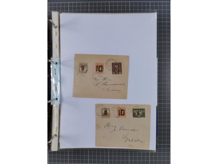 1918/19, interesting, unused/mint never hinged/used collection “Germania overprint issues,” including local issues with bette