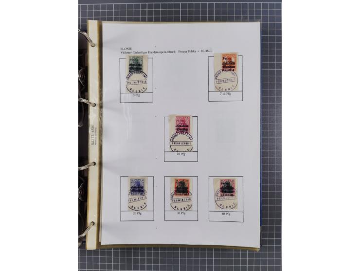 1918/19, interesting, unused/mint never hinged/used collection “Germania overprint issues,” including local issues with bette